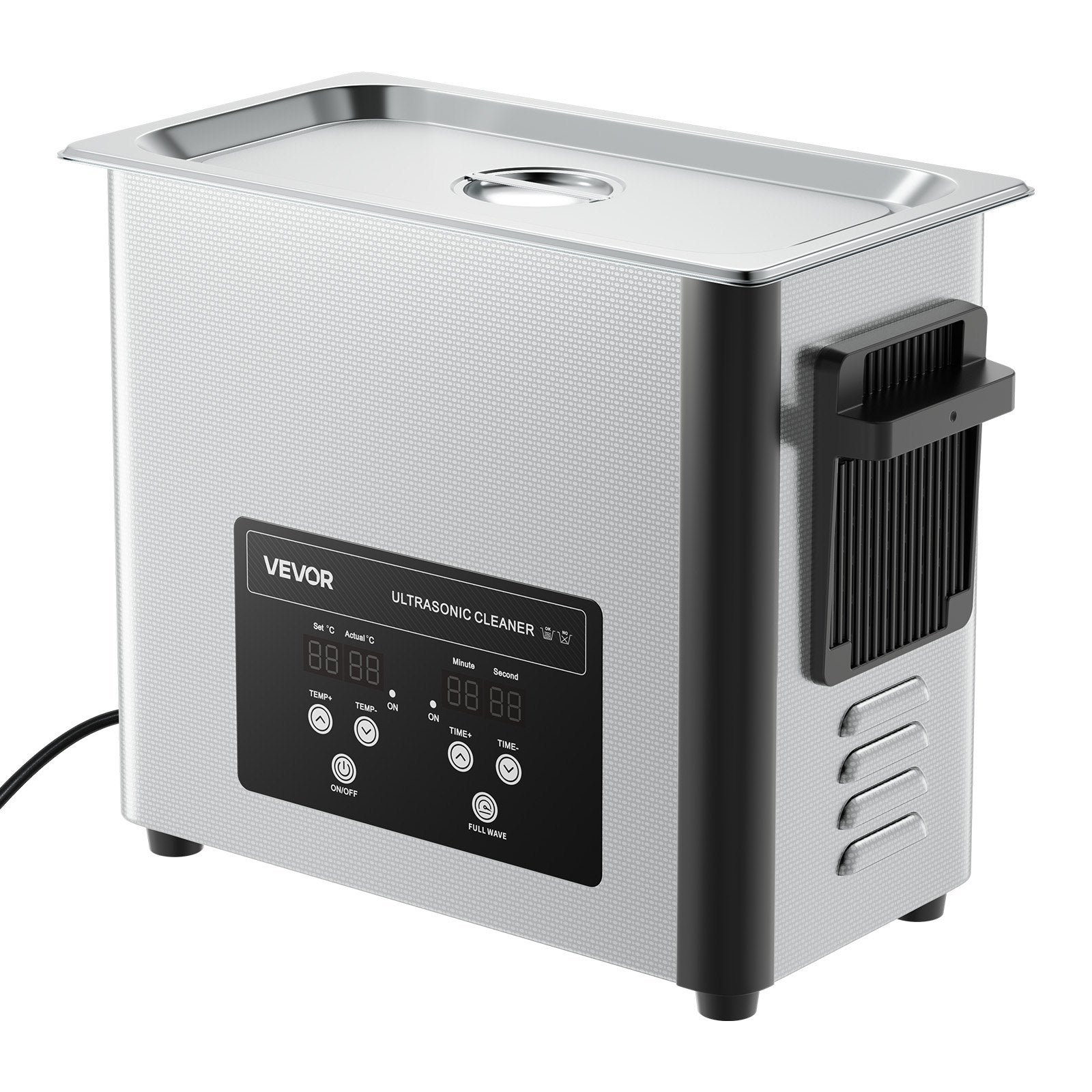 Jewellery Cleaners: VEVOR 6L Ultrasonic Cleaner, Professional Ultrasonic Cleaner Machine with Cleaning Basket & Digital Display, 120W Stainless Steel 40kHz Cleaning Machine for Watches, Razors, Jewelry, Coins and More
