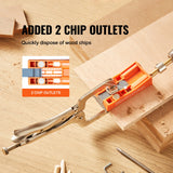 Power & Electrical Supplies: VEVOR Pocket Hole Jig, 56 Pcs Mini Jig Pocket Hole System with C-clamp, Step Drill, Wrench, Drill Stop Ring, Square Drive Bit, and Screws, for DIY Carpentry Projects