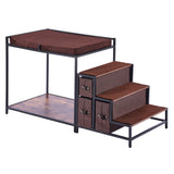 Dog Beds: VEVOR Pet Bunk Bed Dog/Cat Window Perch with Stairs Storage Medium Size