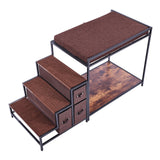Dog Beds: VEVOR Pet Bunk Bed Dog/Cat Window Perch with Stairs Storage Medium Size