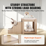 Cat Furniture: VEVOR Pet Bunk Bed with Stairs Dog/Cat Window Perch for Bedside Indoor Use