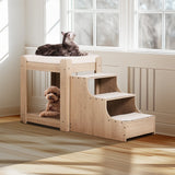 Cat Furniture: VEVOR Pet Bunk Bed with Stairs Dog/Cat Window Perch for Bedside Indoor Use