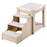 Cat Furniture: VEVOR Pet Bunk Bed with Stairs Dog/Cat Window Perch for Bedside Indoor Use