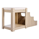 Cat Furniture: VEVOR Pet Bunk Bed with Stairs Dog/Cat Window Perch for Bedside Indoor Use