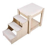 Cat Furniture: VEVOR Pet Bunk Bed with Stairs Dog/Cat Window Perch for Bedside Indoor Use