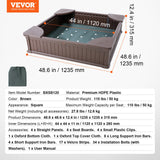 Outdoor Play Equipment: VEVOR Sandbox with Cover, 48.6x48.6x12.4 in Square Sand Box, HDPE Sand Pit with 4 Corner Seating and Bottom Liner, Kids Sandbox for Outdoor Backyard, Beach, Park, Gift for Boys Girls Ages 3-12, Brown