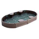 Outdoor Play Equipment: VEVOR Sandbox with Cover, 72 x 41.5 x 9.1 in Oval Sand Box, HDPE Sand Pit with 4 Corner Seating and Bottom Liner, Kids Sandbox for Outdoor Backyard, Beach, Park, Gift for Boys Girls Ages 3-12, Brown