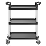 Cat Litter: VEVOR Utility Cart, 300 lbs Load Capacity, 3-tier Utility Plastic Cart with 360° Swivel Wheels (2 with Brakes), 24.4 x 16.1-inch Food Service Cart for Warehouse, Office, Home, Restaurant, Kitchen