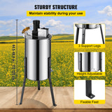 Farm Equipment: VEVOR 3/6 Frame Electric Honey Extractor Beekeeping Stainless Steel W/ 3 Legs