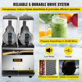 Food Storage: VEVOR Commercial Slush Machine Margarita Slush Maker 2x15L Frozen Drink Machine