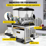Food Storage: VEVOR Commercial Slush Machine Margarita Slush Maker 2x15L Frozen Drink Machine