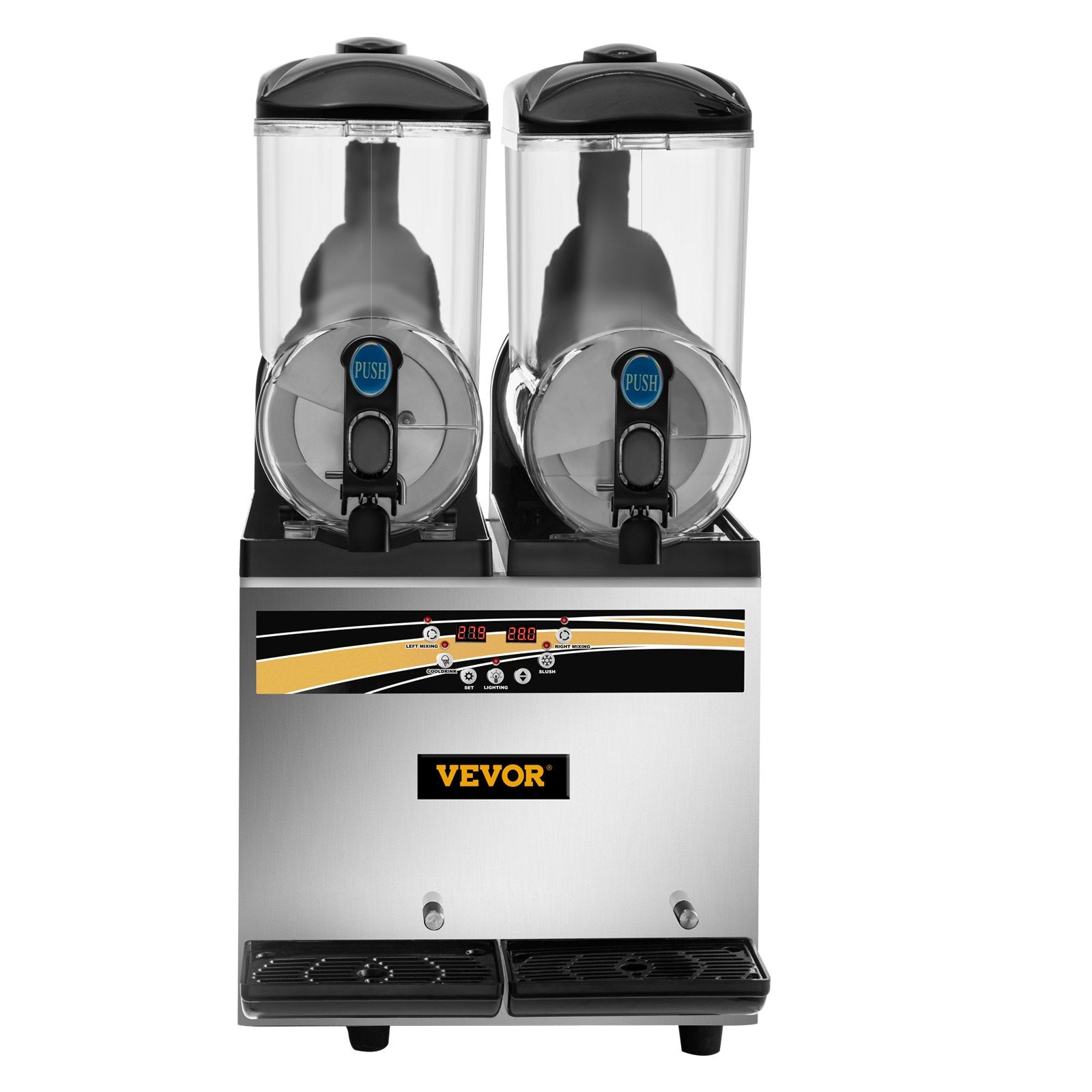 Food Storage: VEVOR Commercial Slush Machine Margarita Slush Maker 2x15L Frozen Drink Machine