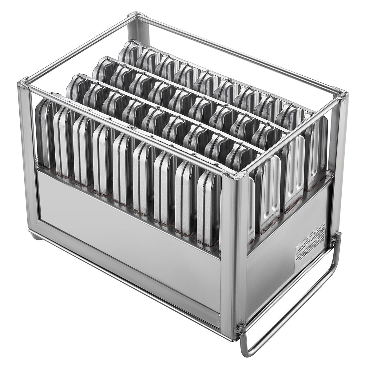 Commercial Popsicle Moulds, 40PCS Round-Head Ice Pop Moulds with Double Slot, Stainless Steel Ice Lolly Popsicle Moulds, Ice Cream Maker Mould Holder with 50PCS Popsicle Sticks & Bags