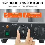 Food Warmers & Chafing Dishes: VEVOR Electric Ice Cream Cone Maker, Commercial 1230W Waffle Cone Machine, Non-Stick Stainless Steel Egg Roll Mold, with Temperature and Time Control, Handle, for Restaurant Bakery Snack Bar Family