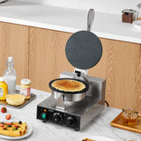 Food Warmers & Chafing Dishes: VEVOR Electric Ice Cream Cone Maker, Commercial 1230W Waffle Cone Machine, Non-Stick Stainless Steel Egg Roll Mold, with Temperature and Time Control, Handle, for Restaurant Bakery Snack Bar Family