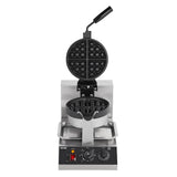 Speciality Appliances: VEVOR Commercial Waffle Maker, 1300W Round Waffle Baker Machine, Non-Stick Stainless Steel Belgian Waffle Iron, Temperature and Time Control, 180° Rotatable, for Restaurant Bakery Snack Bar Family