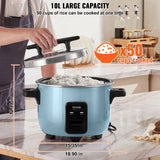 Rice Cookers & Steamers: VEVOR Commercial Rice Cooker, 50-Cup Rice Cooker, 10 Liter Large Rice Cooker and Warmer with Nonstick Inner Pot, Fast Cooking and 24-Hour Keep Warm, with Rice Cup and Paddle, for Restaurant