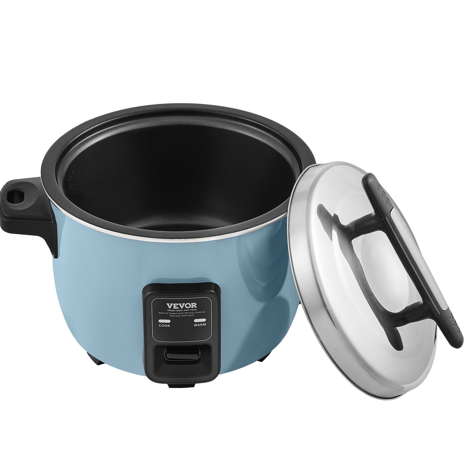 Commercial Rice Cooker, 60-Cup Rice Cooker, 13 Liter Large Rice Cooker and Warmer with Nonstick Inner Pot, Fast Cooking and 24-Hour Keep Warm, with Rice Cup and Paddle, for Restaurant