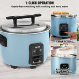 Rice Cookers & Steamers: VEVOR Commercial Rice Cooker, 40-Cup Rice Cooker, 8 Liter Large Rice Cooker and Warmer with Nonstick Inner Pot, Fast Cooking and 24-Hour Keep Warm, with Rice Cup and Paddle, for Restaurant