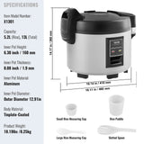 Rice Cookers & Steamers: VEVOR Commercial Rice Cooker 60-Cup Non-Stick Pot 13L 12H Keep Warm Restaurant