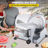 Speciality Appliances: VEVOR Commercial Meat Slicer, 240W Electric Deli Food Slicer, 10 inch Carbon Steel Blade Electric Food Slicer, 350-400RPM Meat Slicer, 0 - 0.47 inch Adjustable Thickness for Commercial and Home Use