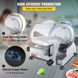 Speciality Appliances: VEVOR Commercial Meat Slicer, 240W Electric Deli Food Slicer, 10 inch Carbon Steel Blade Electric Food Slicer, 350-400RPM Meat Slicer, 0 - 0.47 inch Adjustable Thickness for Commercial and Home Use