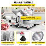 Speciality Appliances: VEVOR Commercial Meat Slicer, 200W Electric Deli Food Slicer, 350-400RPM Meat Slicer with 8" Carbon Steel Blade, 0 - 0.47 inch Adjustable Thickness Electric Meat Slicer for Home and Commercial Use