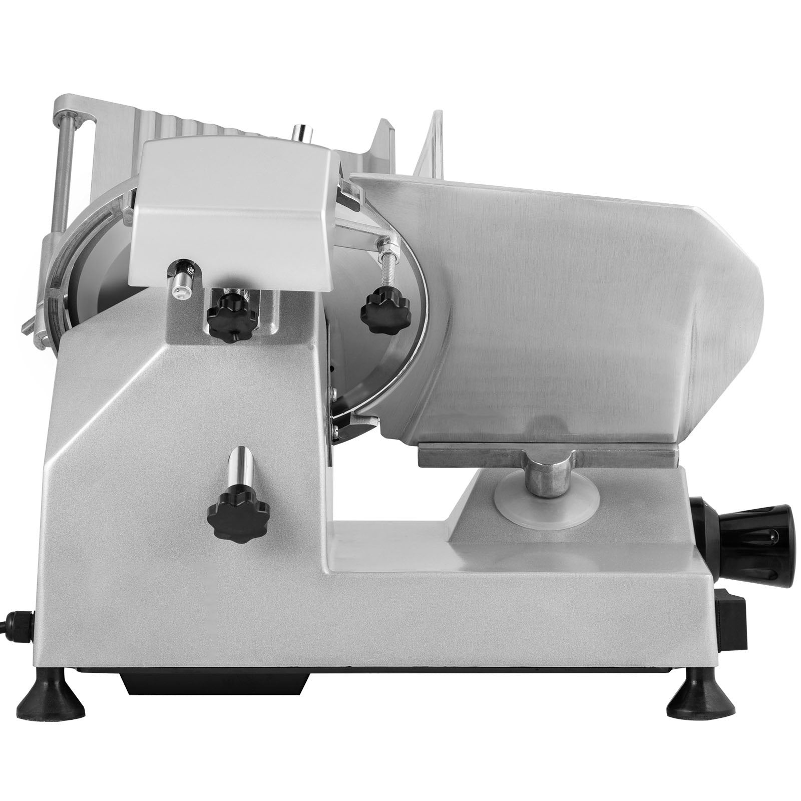 Commercial Meat Slicer, 200W Electric Deli Food Slicer, 350-400RPM Meat Slicer with 8" Carbon Steel Blade, 0 - 0.47 inch Adjustable Thickness Electric Meat Slicer for Home and Commercial Use