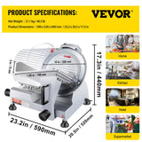 Speciality Appliances: VEVOR Commercial Meat Slicer, 320W Electric Deli Food Slicer, 12 inch Carbon Steel Blade Electric Food Slicer, 350-400RPM Meat Slicer, 0-0.6 inch Adjustable Thickness for Meat, Cheese, Veggies, Ham