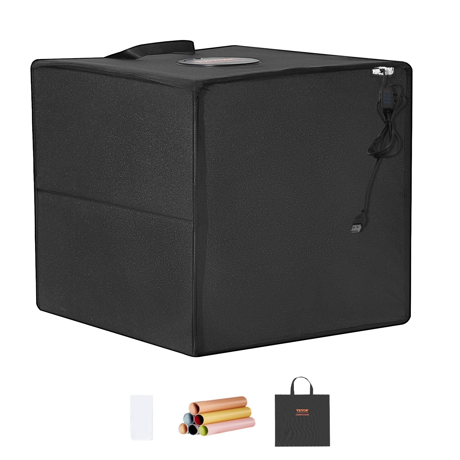 Picture Frames: VEVOR Photo Studio Light Box 3000-5600K 6 Double-Sided Color Backdrops, 31.5 x 31 x 31 cm