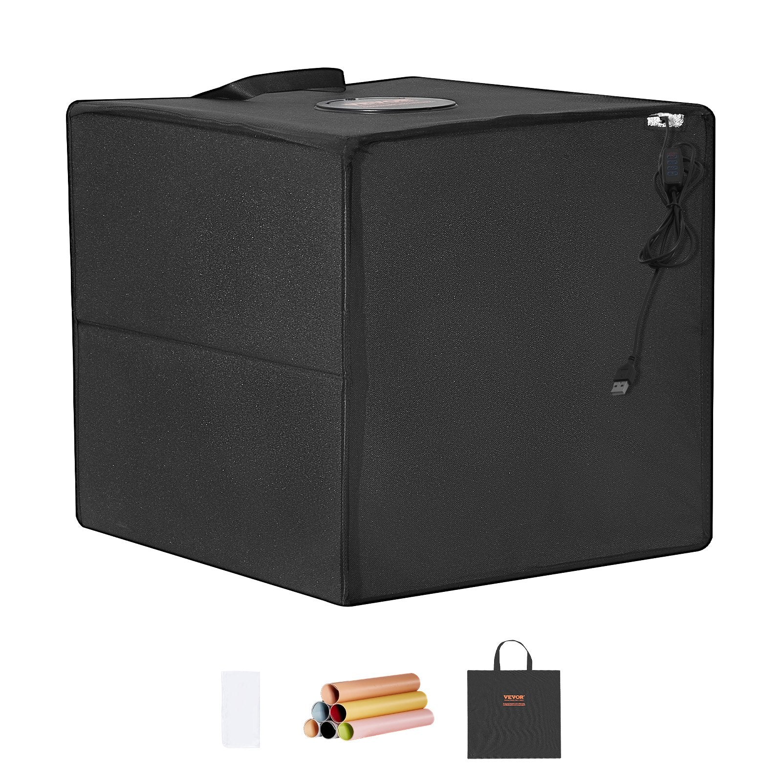 Picture Frames: VEVOR Photo Studio Light Box 3000-5600K 6 Double-Sided Color Backdrops, 41 x 40 x 39 cm