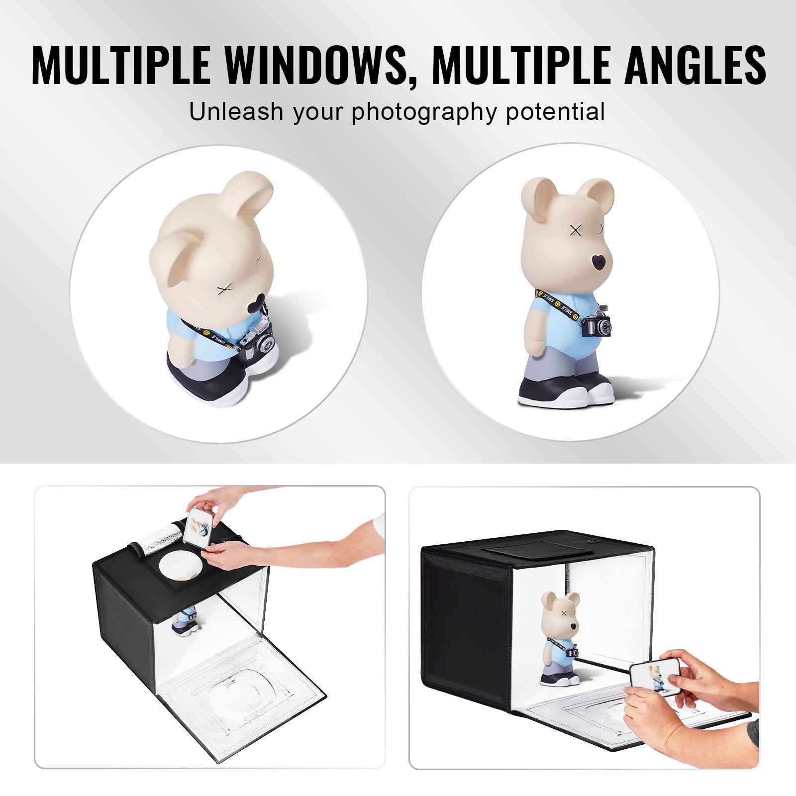 Picture Frames: VEVOR Photo Studio Light Box 3000-5600K Adjustable 3 Color Temperatures,41 x 30 x 30.5cm