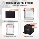 Picture Frames: VEVOR Photo Studio Light Box 3000-5600K Adjustable 3 Color Temperatures,41 x 30 x 30.5cm
