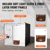 Automotive Repair & Speciality Tools: VEVOR Photo Studio Light Box 5600K with 210 LED Lights Power Adapter, 81.5 x 81.5 x 81.5 cm