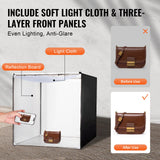 Automotive Repair & Speciality Tools: VEVOR Photo Studio Light Box 5600K with 210 LED Lights Power Adapter,100 x 100 x 100 cm