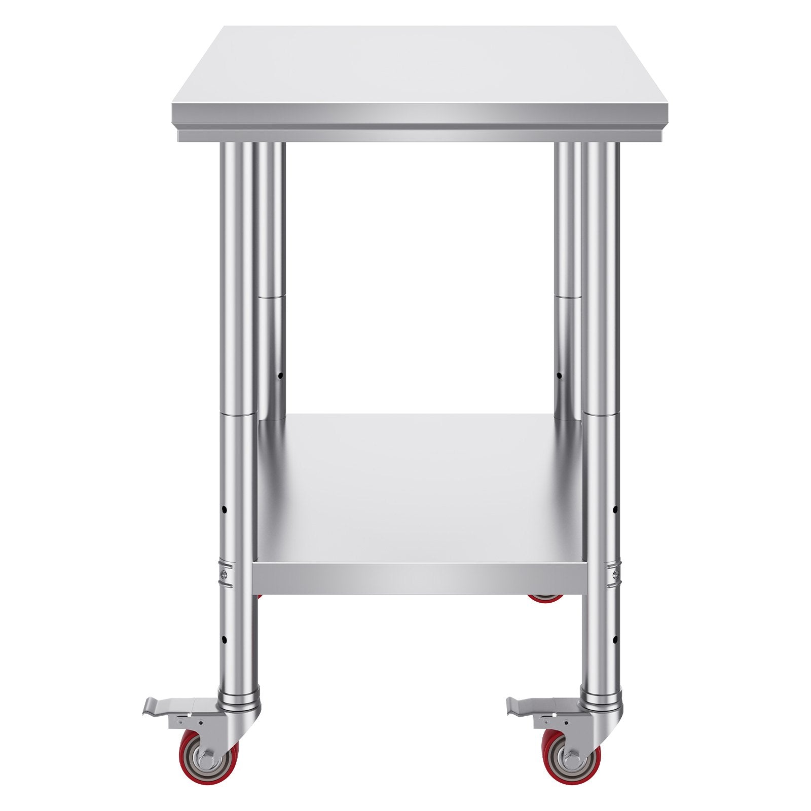 Dining Tables: VEVOR Stainless Steel Work Table with Wheels 24 x 30 Prep Table with casters Heavy Duty Work Table for Commercial Kitchen Restaurant Business (24 x 30 x 33.8 Inch)