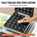 Food Warmers & Chafing Dishes: VEVOR Mini Dutch Pancake Maker, 25PCS 43mm Diameter Dorayaki Baker Machine, 1700W Commercial Electric Poffertjes Grill, Non-stick Stainless Steel, Temp & Time Control, for Home Kitchen Restaurant