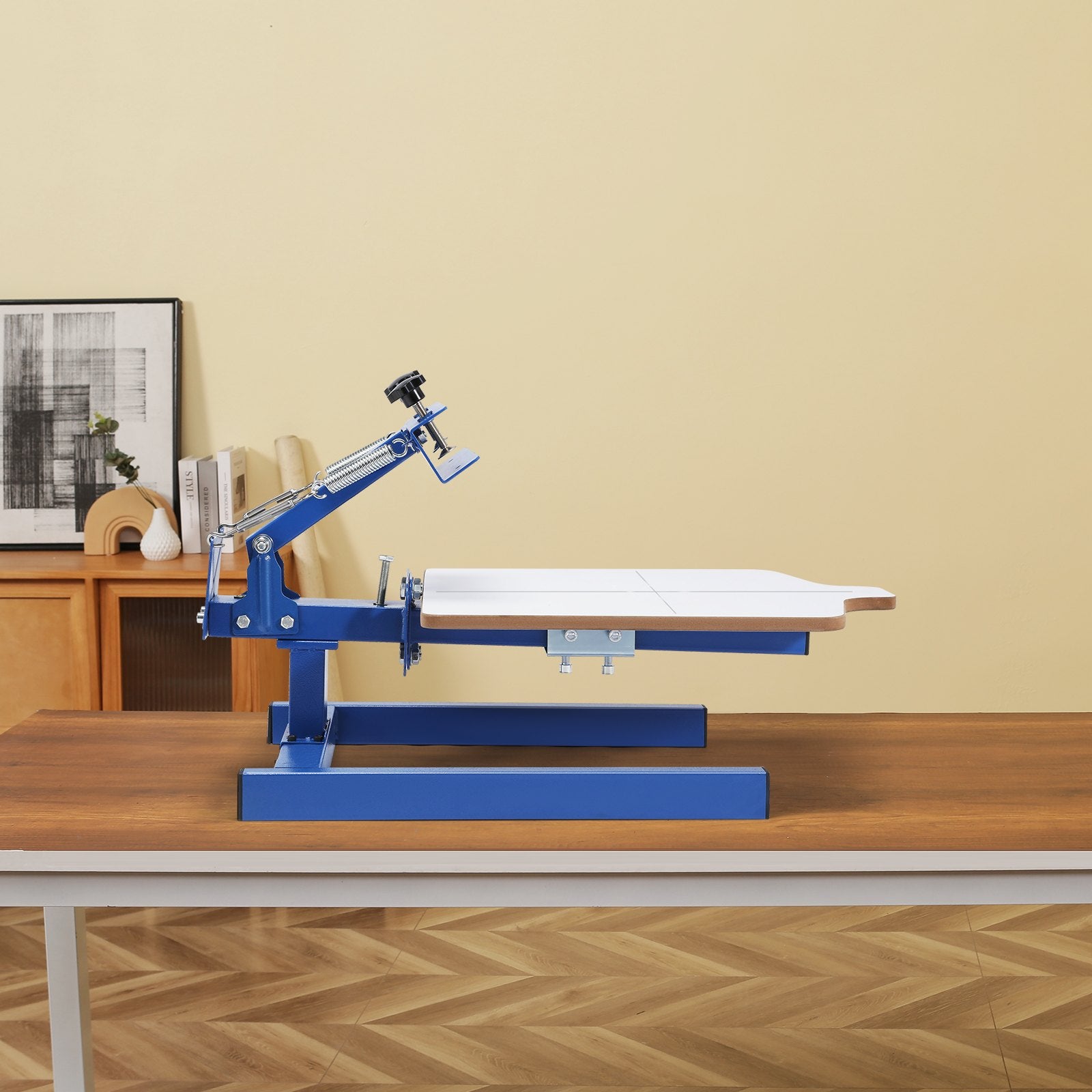 Hand Tools: VEVOR Screen Printing Machine, 1 Color 1 Station Silk Screen Printing Press, 21.2x17.7in / 54x45cm Screen Printing Press, Double-layer Positioning Pallet, Adjustable Tension for T-shirt DIY Printing