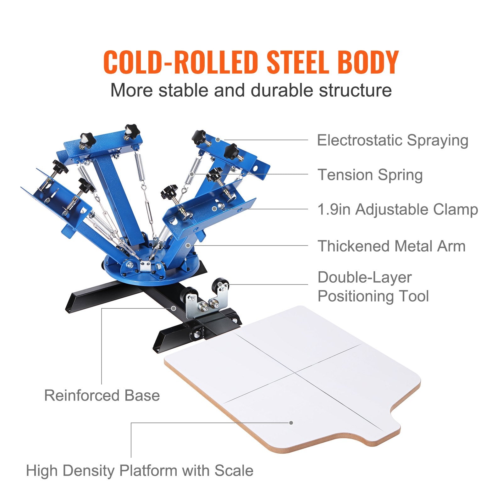 Automotive Decor: VEVOR 4 Color 1 Station Silk Screening Screenprint Press Screen Printing Machine