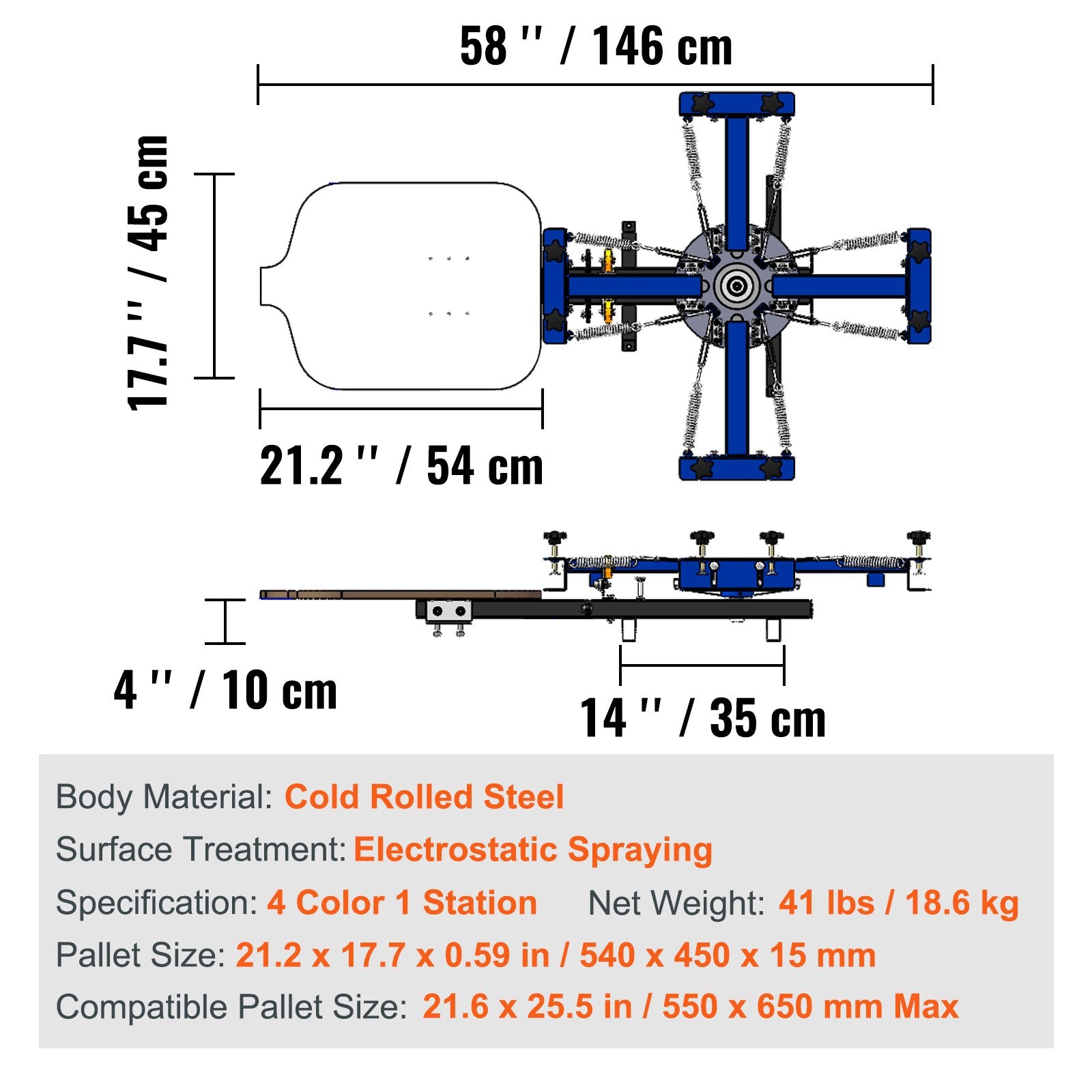 Automotive Decor: VEVOR 4 Color 1 Station Silk Screening Screenprint Press Screen Printing Machine