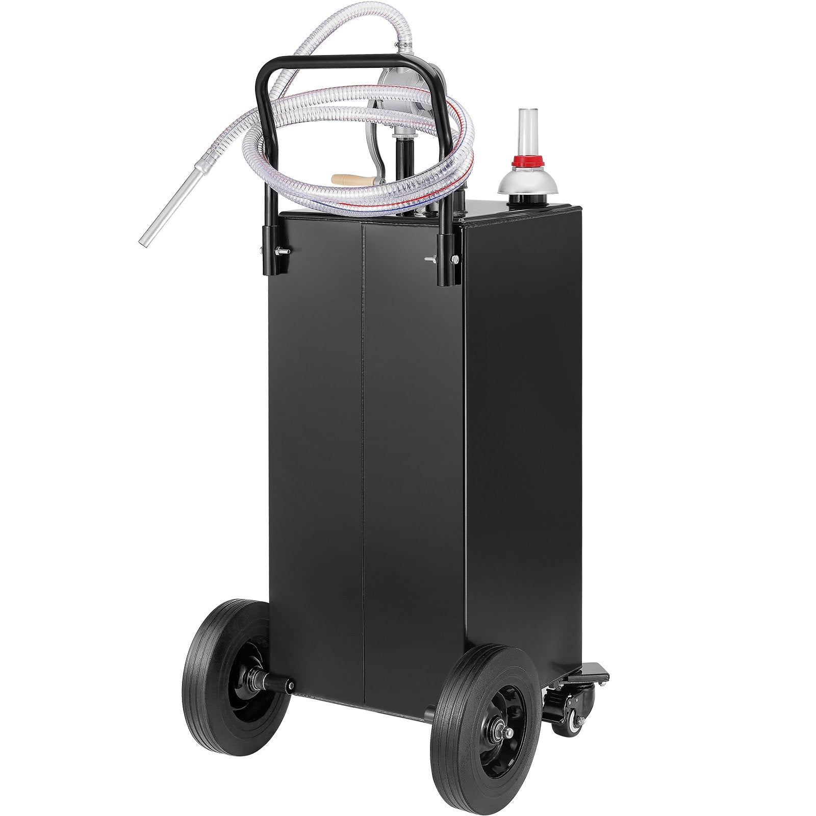 Fuel & Exhaust: VEVOR Fuel Caddy Fuel Storage Tank 114L Volume 4 Wheels with Manuel Pump Black
