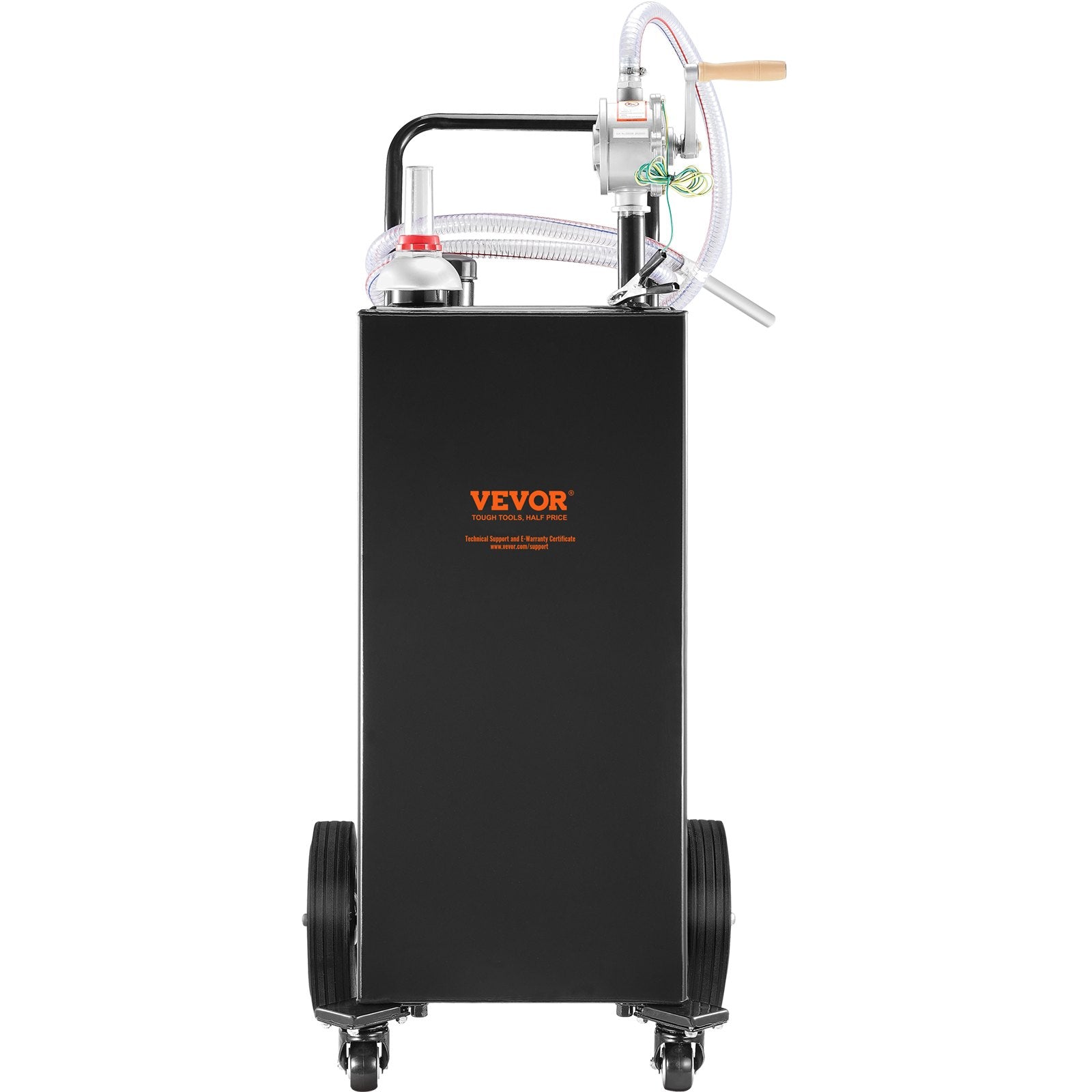 Fuel & Exhaust: VEVOR Fuel Caddy Fuel Storage Tank 114L Volume 4 Wheels with Manuel Pump Black