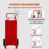 Hoverboards: VEVOR 114L Fuel Caddy, Gas Storage Tank & 4 Wheels, with Manuel Transfer Pump, Gasoline Diesel Fuel Container for Cars, Lawn Mowers, ATVs, Boats, More, Red