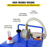 Hoverboards: VEVOR 114L Fuel Caddy, Gas Storage Tank & 4 Wheels, with Manuel Transfer Pump, Gasoline Diesel Fuel Container for Cars, Lawn Mowers, ATVs, Boats, More, Blue