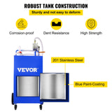Hoverboards: VEVOR 114L Fuel Caddy, Gas Storage Tank & 4 Wheels, with Manuel Transfer Pump, Gasoline Diesel Fuel Container for Cars, Lawn Mowers, ATVs, Boats, More, Blue