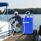 Hoverboards: VEVOR 114L Fuel Caddy, Gas Storage Tank & 4 Wheels, with Manuel Transfer Pump, Gasoline Diesel Fuel Container for Cars, Lawn Mowers, ATVs, Boats, More, Blue