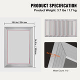 Kitchen Sinks: VEVOR Screen Printing Kit, 6 Pieces Aluminum Silk Screen Printing Frames, 25.4 x 35.6 cm Silk Screen Printing Frame with 110 Count Mesh, High Tension Nylon Mesh and Sealing Tape for T-shirts DIY