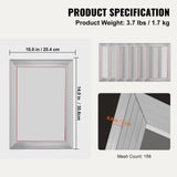 Kitchen Sinks: VEVOR Screen Printing Kit, 6 Pieces Aluminum Silk Screen Printing Frames, 25.4 x 35.6 cm Silk Screen Printing Frame with 156 Count Mesh, High Tension Nylon Mesh and Sealing Tape for T-shirts DIY