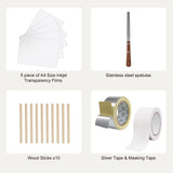 Jewellery Making Kits: VEVOR Screen Printing Kit, 2 Pieces Aluminum Silk Screen Printing Frames20.3 x 25.4/25.4 x 35.6cm 110 Count Mesh, 2 Tapes and Screen Printing Squeegees and Transparency Films for T-shirts DIY