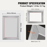 Jewellery Making Kits: VEVOR Screen Printing Kit, 2 Pieces Aluminum Silk Screen Printing Frames20.3 x 25.4/25.4 x 35.6cm 110 Count Mesh, 2 Tapes and Screen Printing Squeegees and Transparency Films for T-shirts DIY